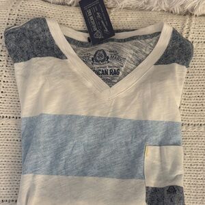 American Rag  Blue and White Striped Tee